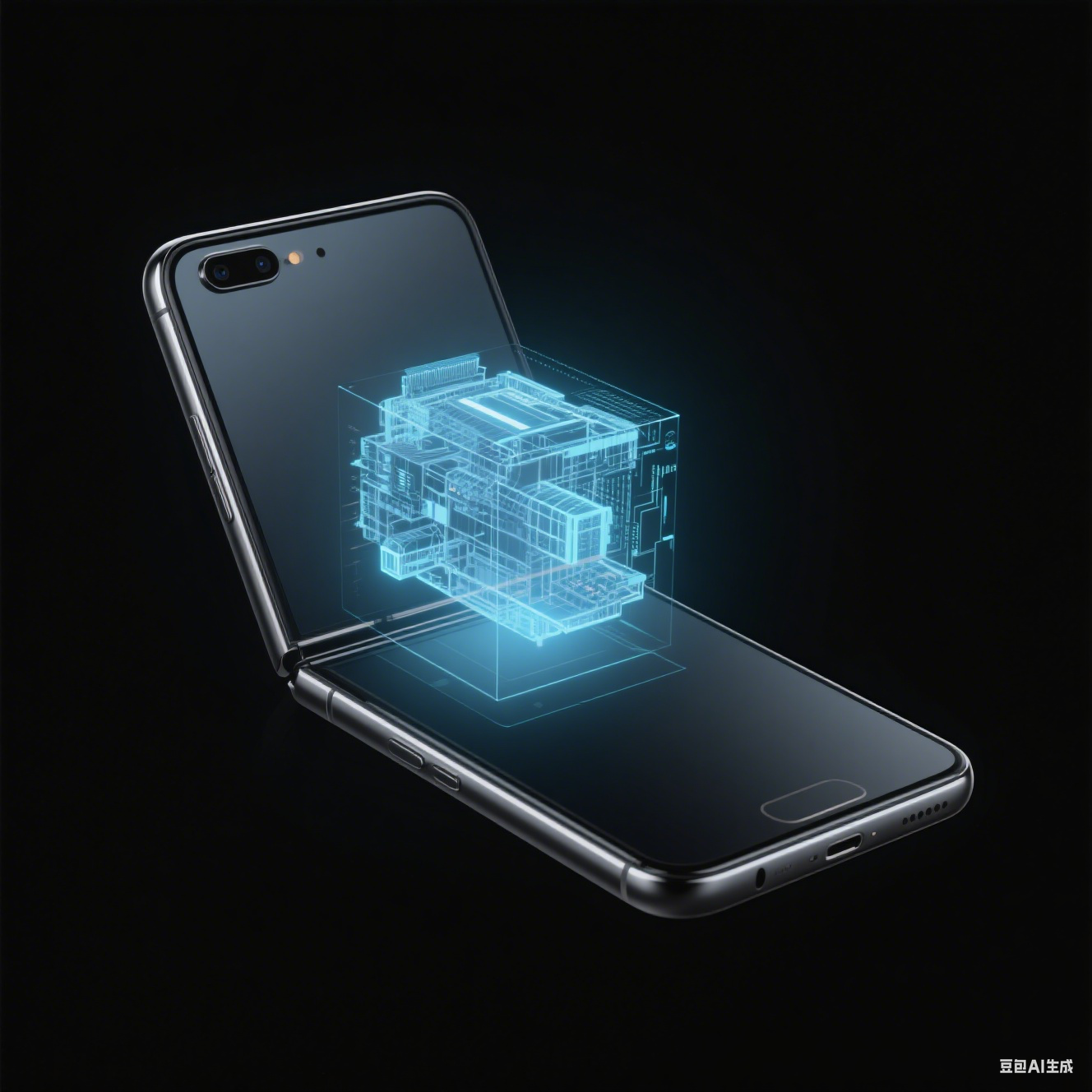 全息投影交互折叠屏手机